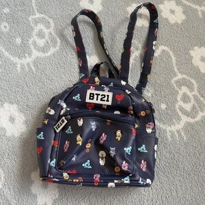 BT21 Navy Backpack with Playful Characters